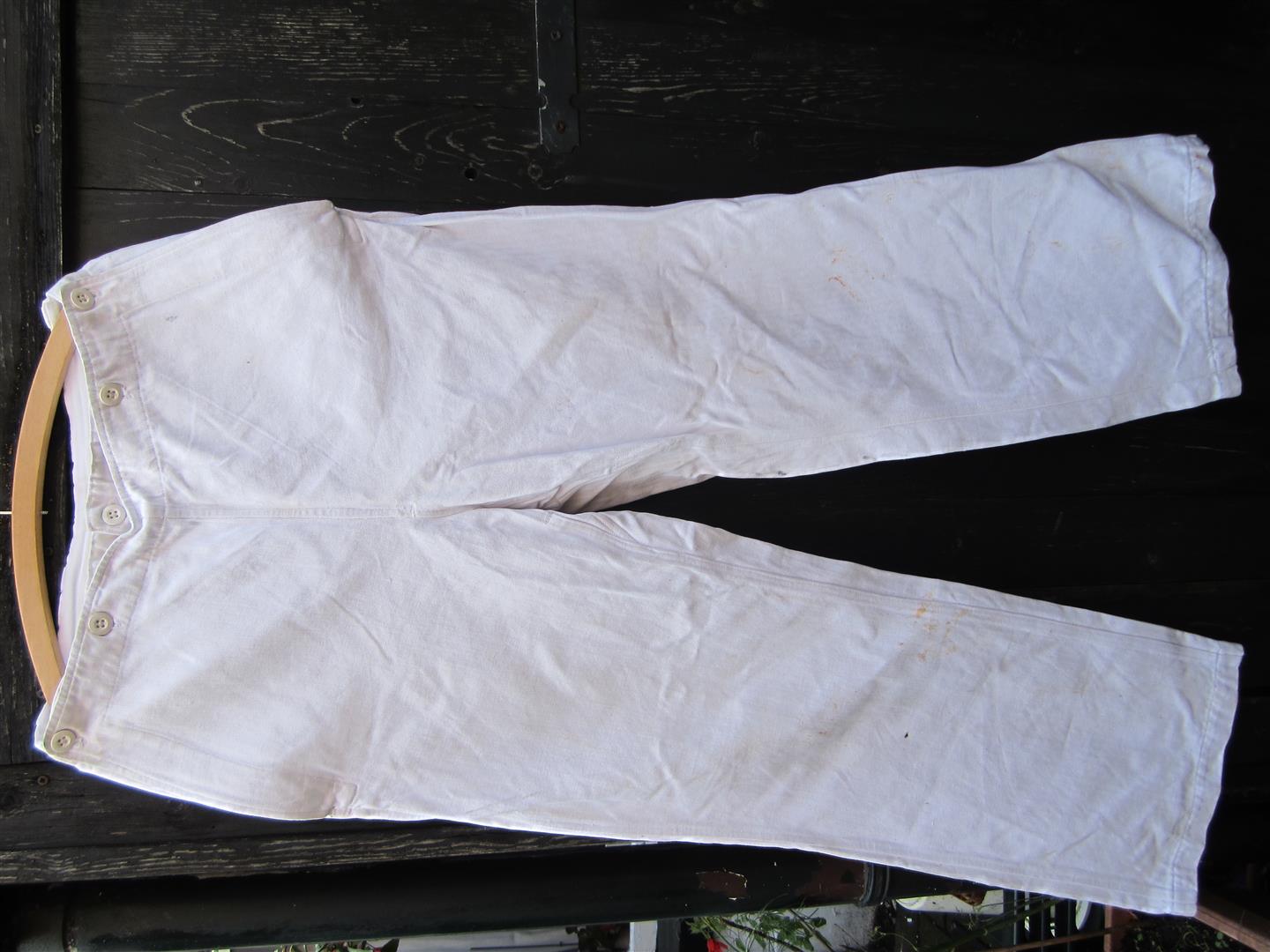 WW2 KM White Herringbone Trousers
